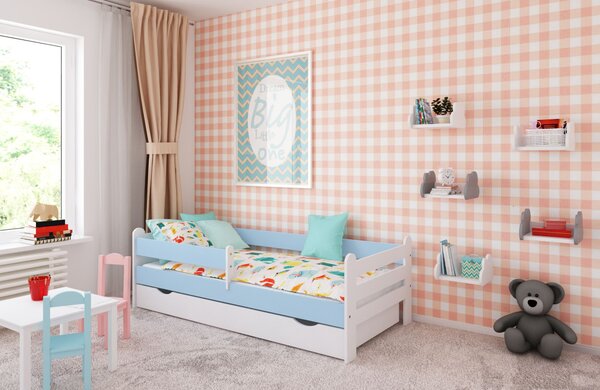 Babywoods Dětská postel Rysio Velikost postele: 140x80, Barevné provedení: Šedá, Provedení postele: S šuplíkem