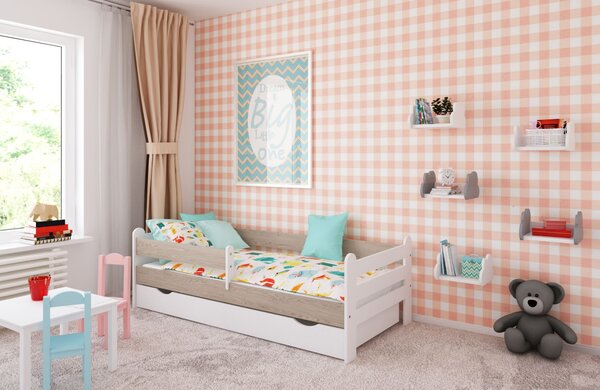 Babywoods Dětská postel Rysio Velikost postele: 140x80, Barevné provedení: Šedá, Provedení postele: S šuplíkem