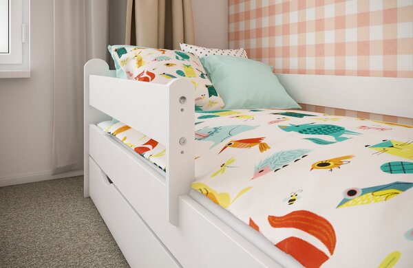 Babywoods Dětská postel Rysio Velikost postele: 140x80, Barevné provedení: Šedá, Provedení postele: S šuplíkem