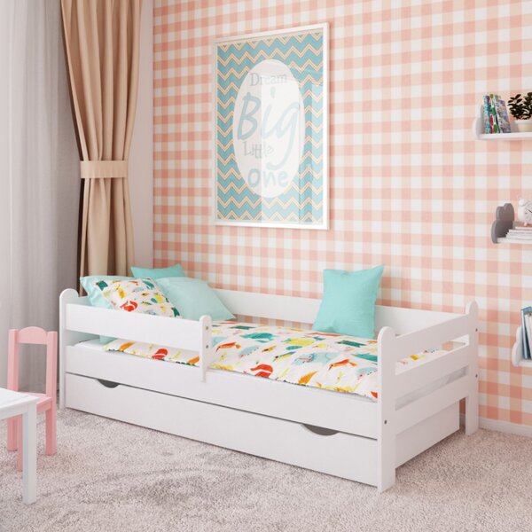 Babywoods Dětská postel Rysio Velikost postele: 140x80, Barevné provedení: Šedá, Provedení postele: S šuplíkem