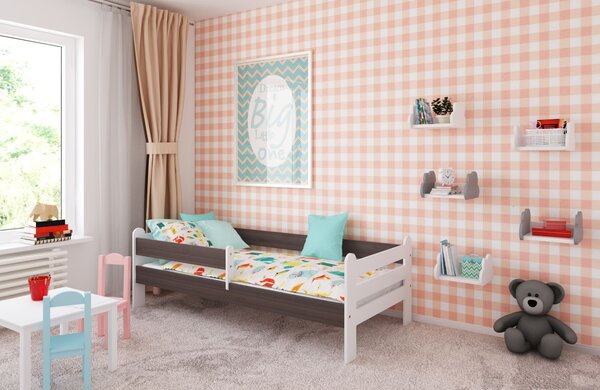 Babywoods Dětská postel Rysio Velikost postele: 140x80, Barevné provedení: Šedá, Provedení postele: S šuplíkem