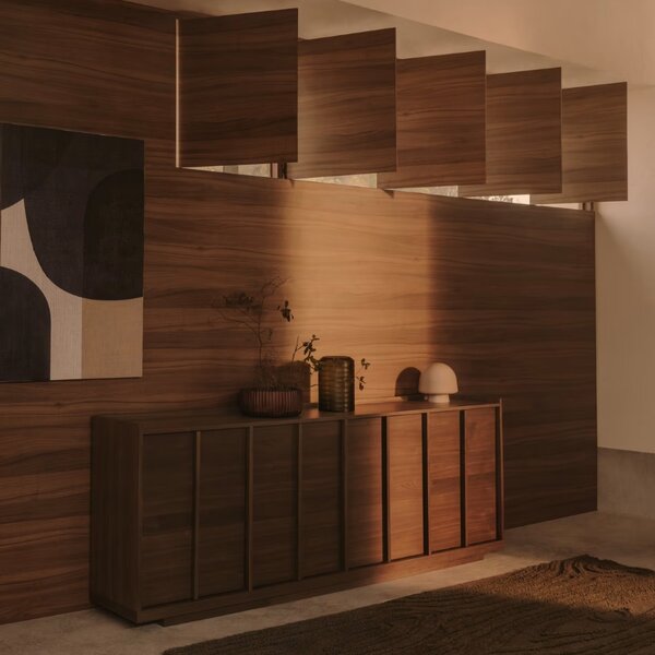 Kave Home Ořechová komoda Onix 200 x 45 cm