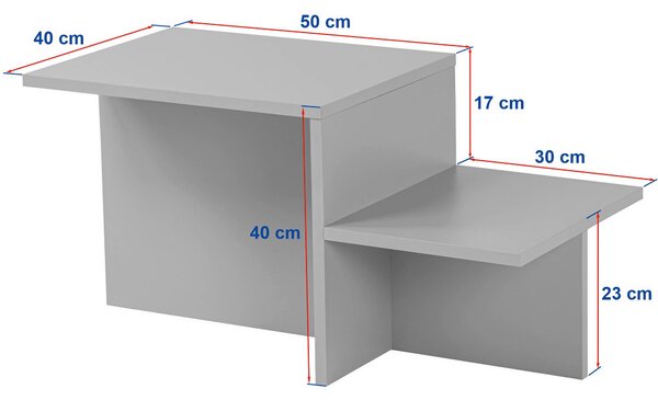 KONFERENČNÍ STOLEK, černá, kompozitní dřevo, 80/40/40 cm MID.YOU - Online Only konferenční stolky, Online Only