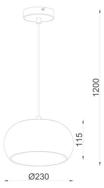 ZÁVĚSNÉ SVÍTIDLO, 23/120 cm Novel - Online Only svítidla, Online Only