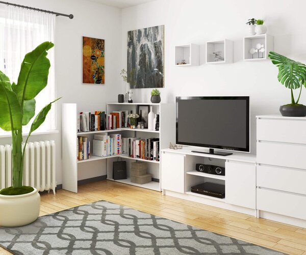 Ak furniture Knihovna TWIST mini bílá