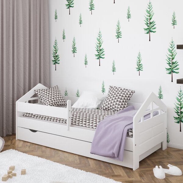 Babywoods Dětská postel Ala Velikost postele: 140x80, Barevné provedení: Bílá, Provedení postele: S šuplíkem