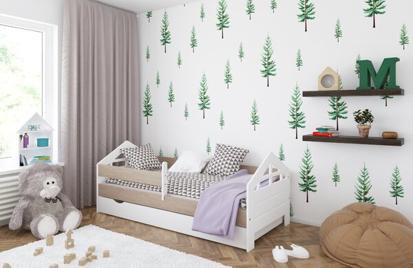Babywoods Dětská postel Ala Velikost postele: 140x80, Barevné provedení: Bílá, Provedení postele: S šuplíkem