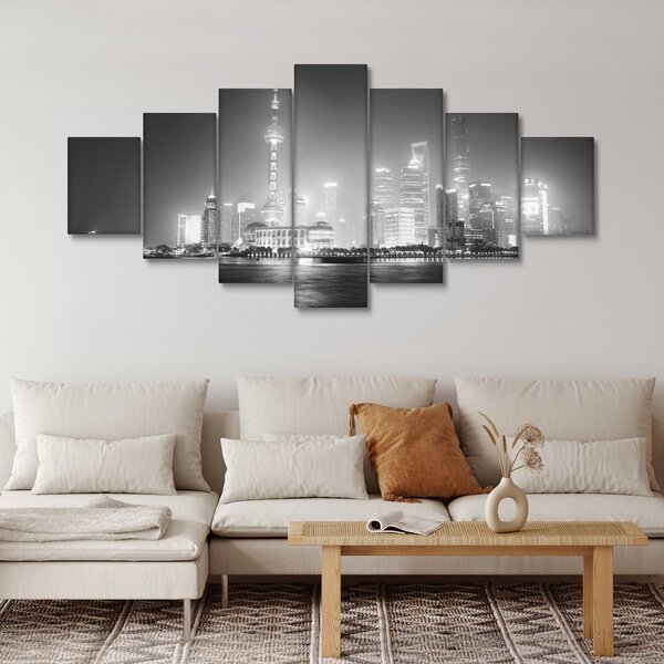 Obraz moderních mrakodrapů (210x100 cm)