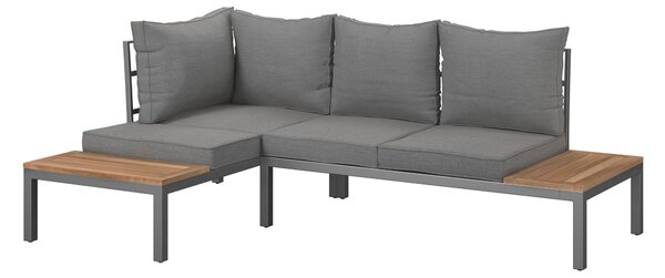 TERASOVÁ SEDACÍ SOUPRAVA dřevo, kov Ambia Garden - Online Only zahradní nábytek, Online Only