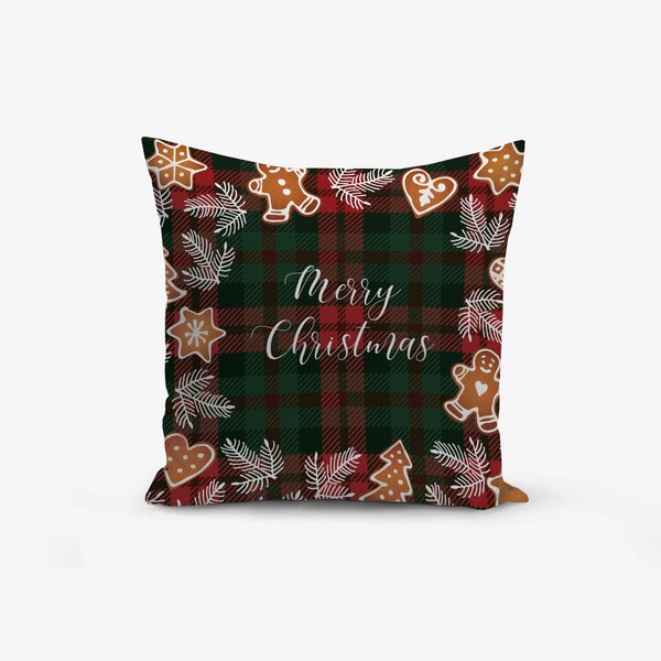 XPOSE® Set povlaků na polštář TARTAN CHRISTMAS 40x40 cm - set 4ks