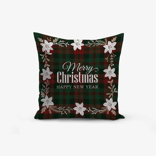XPOSE® Set povlaků na polštář TARTAN CHRISTMAS 40x40 cm - set 4ks