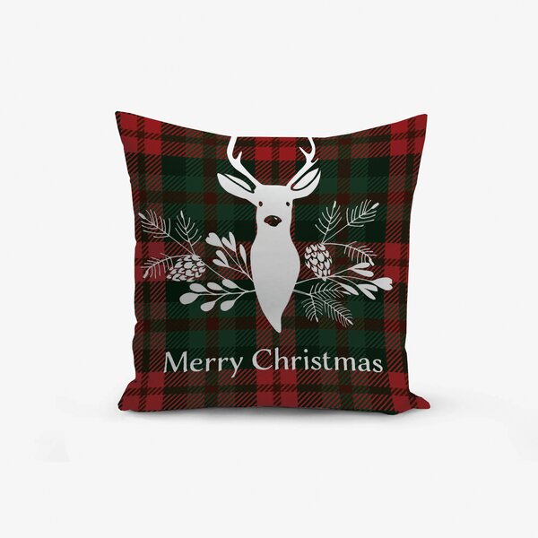 XPOSE® Set povlaků na polštář TARTAN CHRISTMAS 40x40 cm - set 4ks
