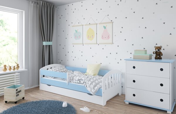 Dětská postel Klasik Velikost postele: 140x80, Barevné provedení: Bílá, Provedení postele: S šuplíkem