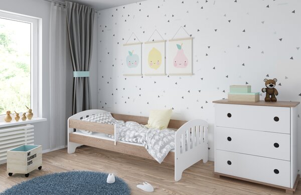 Dětská postel Klasik Velikost postele: 140x80, Barevné provedení: Bílá, Provedení postele: S šuplíkem