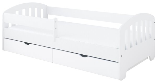 Dětská postel Klasik Velikost postele: 140x80, Barevné provedení: Bílá, Provedení postele: S šuplíkem