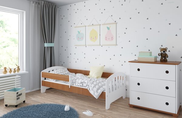 Dětská postel Klasik Velikost postele: 140x80, Barevné provedení: Bílá, Provedení postele: S šuplíkem