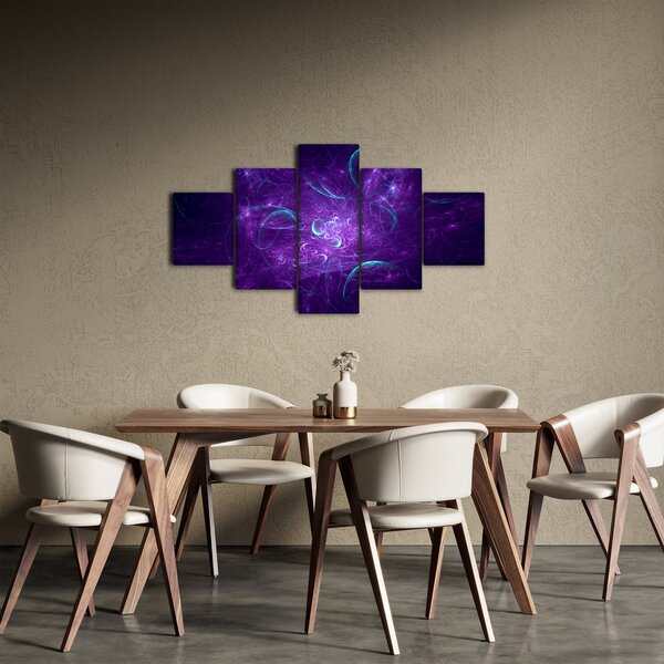 Obraz moderní modré abstrakce (125x70 cm)