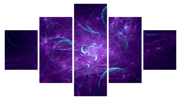 Obraz moderní modré abstrakce (125x70 cm)