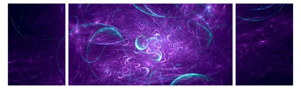 Obraz moderní modré abstrakce (170x50 cm)