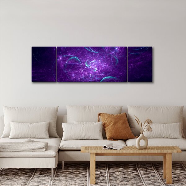 Obraz moderní modré abstrakce (170x50 cm)