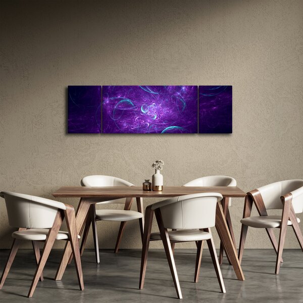 Obraz moderní modré abstrakce (170x50 cm)