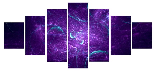 Obraz moderní modré abstrakce (210x100 cm)