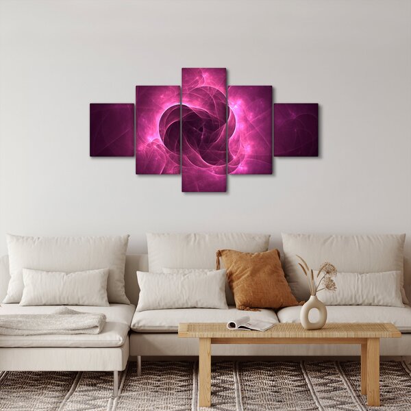 Obraz moderní růžové abstrakce (125x70 cm)