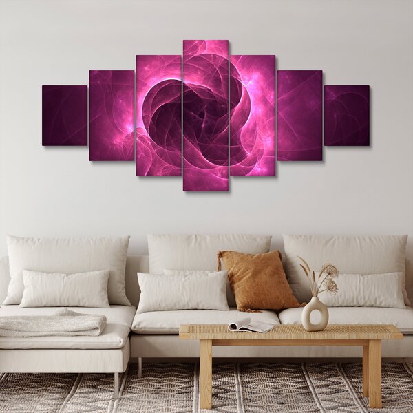 Obraz moderní růžové abstrakce (210x100 cm)
