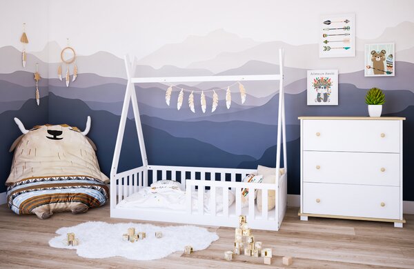 Dětská postel Tipi 140 x 70 cm Barevné provedení: Přírodní