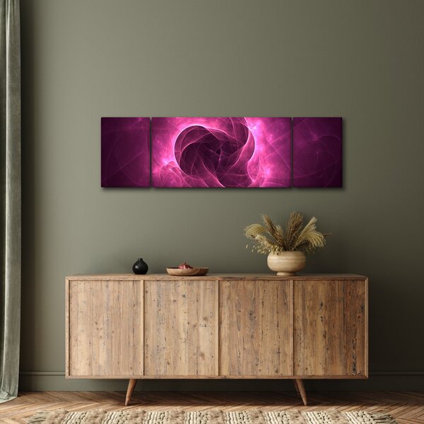 Obraz moderní růžové abstrakce (170x50 cm)