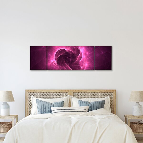 Obraz moderní růžové abstrakce (170x50 cm)