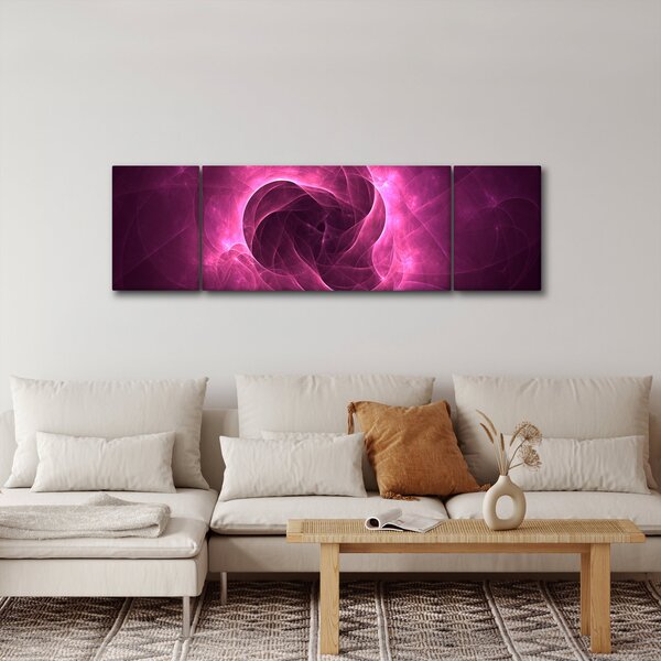 Obraz moderní růžové abstrakce (170x50 cm)