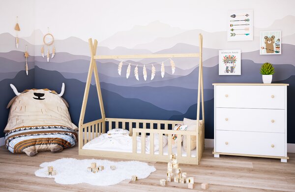 Dětská postel Tipi 140 x 70 cm Barevné provedení: Přírodní