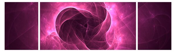Obraz moderní růžové abstrakce (170x50 cm)