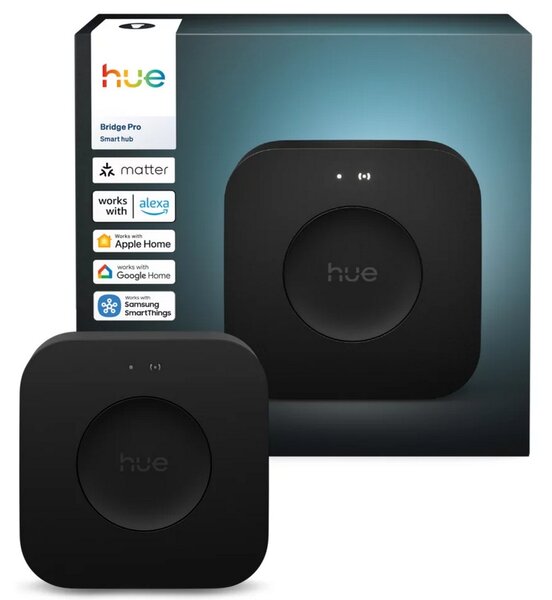 Hue Bridge Pro centrální hub Wi-Fi/Zigbee/Bluetooth/Matter, 150 světel