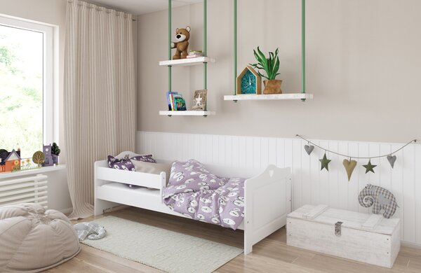 Babywoods Dětská postel Emma Velikost postele: 140x80, Barevné provedení: Bílá, Provedení postele: S šuplíkem