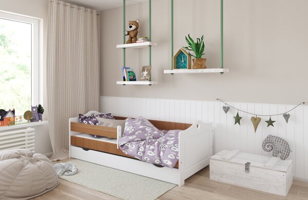 Babywoods Dětská postel Emma Velikost postele: 140x80, Barevné provedení: Bílá, Provedení postele: S šuplíkem