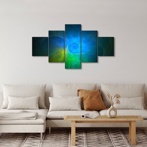 Obraz modré abstrakce (125x70 cm)