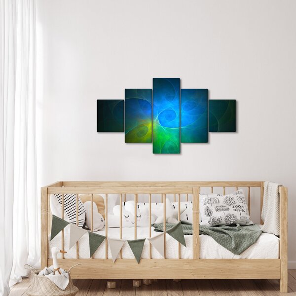 Obraz modré abstrakce (125x70 cm)