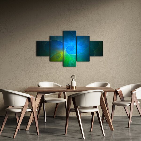 Obraz modré abstrakce (125x70 cm)