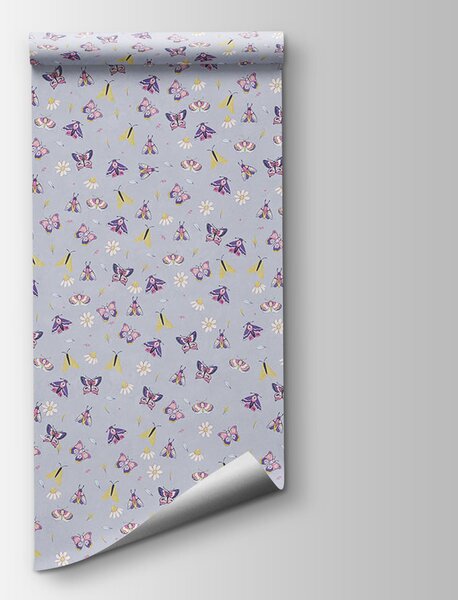 Fototapeta Vzor s motýly a květinami, Fototapety s motýly, Populární fototapety, t00797v1 - Tapeko.co.cz