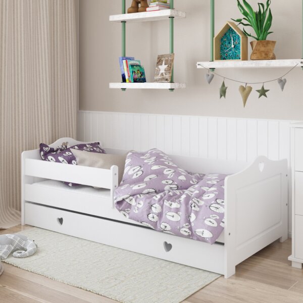 Babywoods Dětská postel Emma Velikost postele: 140x80, Barevné provedení: Bílá, Provedení postele: S šuplíkem