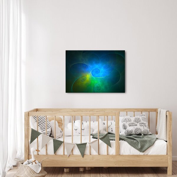 Obraz modré abstrakce (70x50 cm)