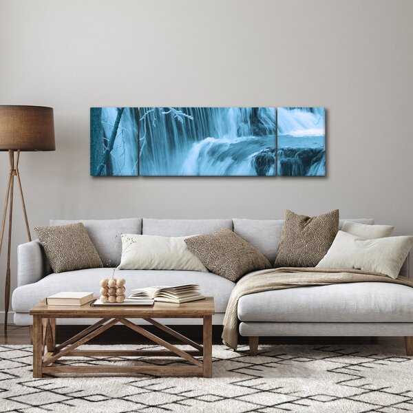 Obraz - ledové vodopády (170x50 cm)