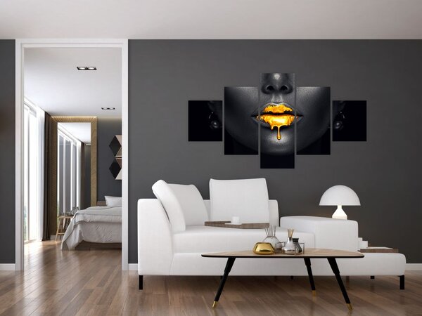 Obraz - Rty ženy (125x70 cm)