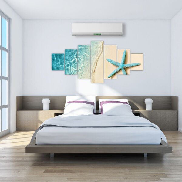 Obraz - Hvězdice na pláži (210x100 cm)