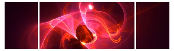 Moderní obraz růžové abstrakce (170x50 cm)