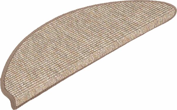 VidaXL Schodové rohože 15 ks , půlkulaté, velké [326898] Barva: světle hnědá, Velikost: 56 x 17 x 3 cm