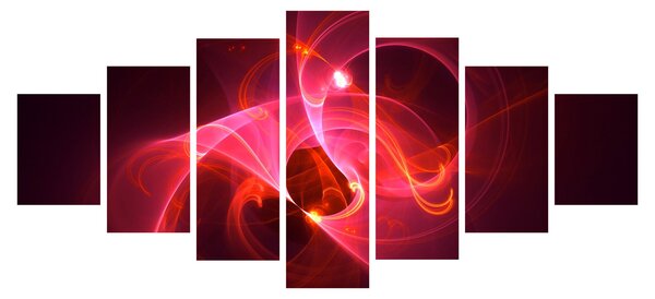 Moderní obraz růžové abstrakce (210x100 cm)