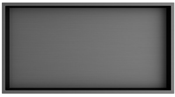 Polysan Polysan, INSERTA zapuštěná police do obkladu, 510x270mm, nerez ocel, gun metal, 1301-53B